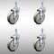 Service Caster 5 Inch SS Gray Polyurethane Wheel Swivel 3/8 Inch Threaded Stem Caster Set SCC SCC-SSTS20S514-PPUB-381615-4 - alternate 2